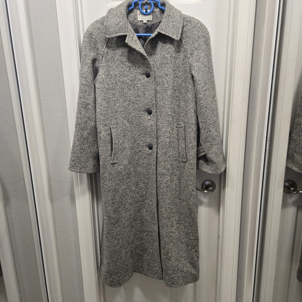 Ferncroft vintage Women's Gray/cream Wool Coat size 14